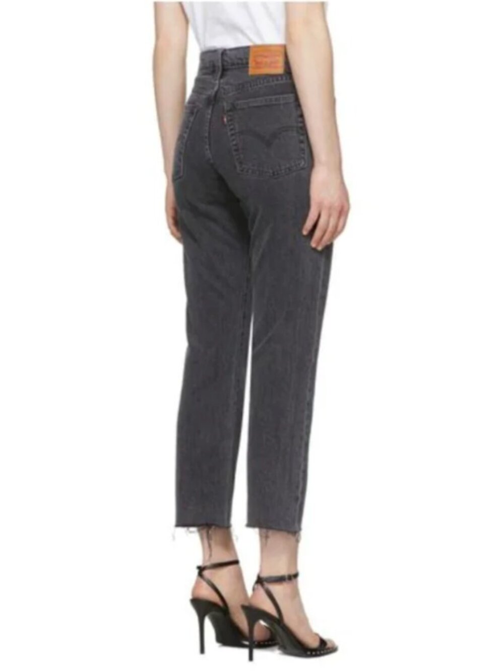 Levi’s Wedgie Skinny Jeans 29 | Dark Gray | High Rise Button Fly | Raw Hem